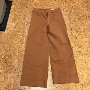 Wide leg rust trousers
